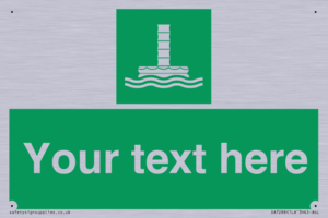 Custom sign safe condition Evacuation chute 